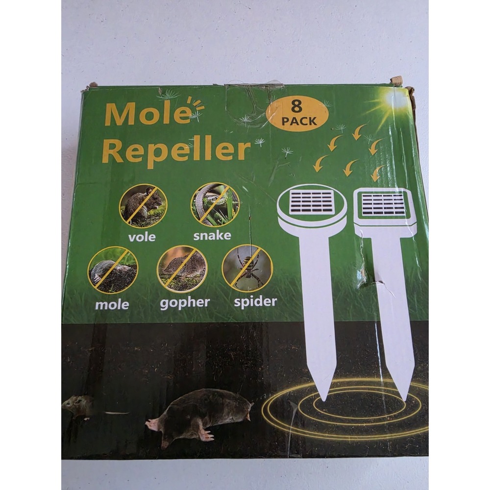 Mole Snake Spider Repeller Solar Ultrasonic Set Of 6